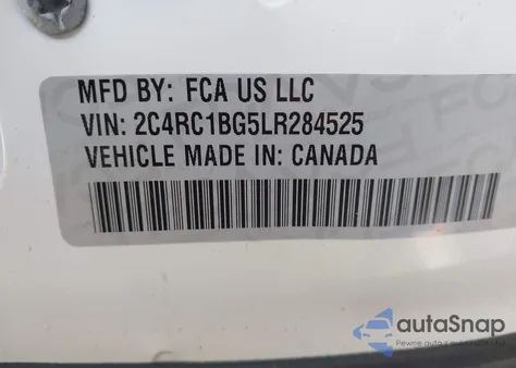2020 Chrysler Pacifica Touring L из США, поврежденный, VIN 2C4RC1BG5LR284525